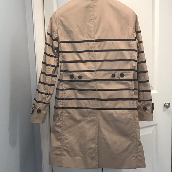 J Crew Petite striped trench coat P00 - Picture 3 of 9